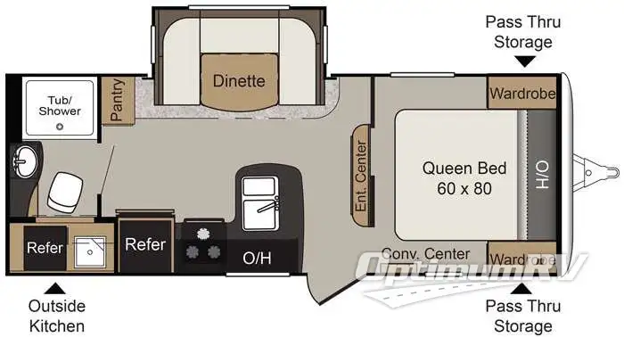 2016 Keystone Passport 2250RB Grand Touring RV Floorplan Photo
