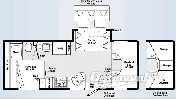 2007 Winnebago Access 26A RV Floorplan Photo