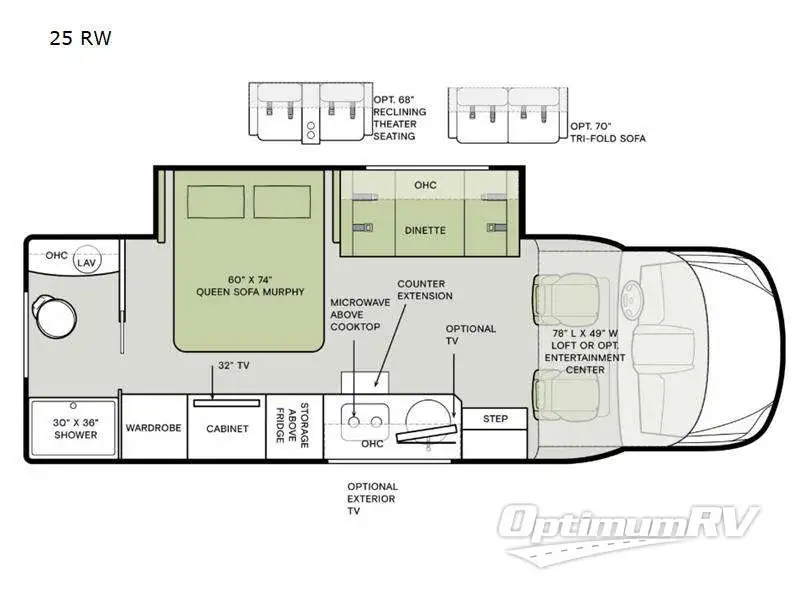 2023 Tiffin Wayfarer 25RW Floorplan Photo