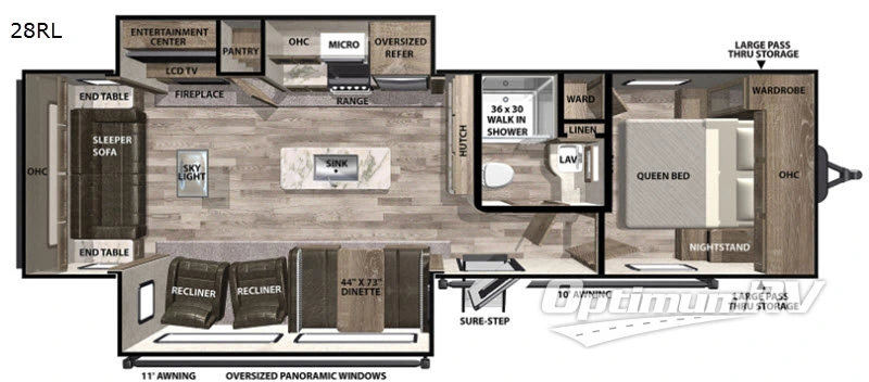 2020 Forest River Vibe 28RL RV Floorplan Photo