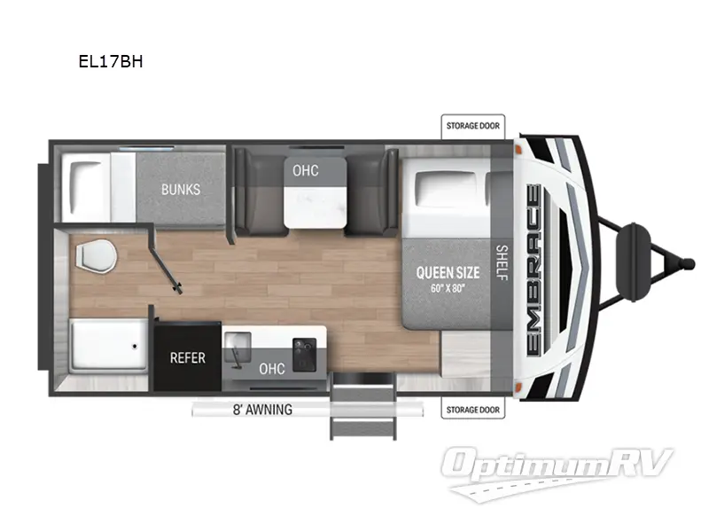 2025 Cruiser Embrace EL17BH RV Floorplan Photo