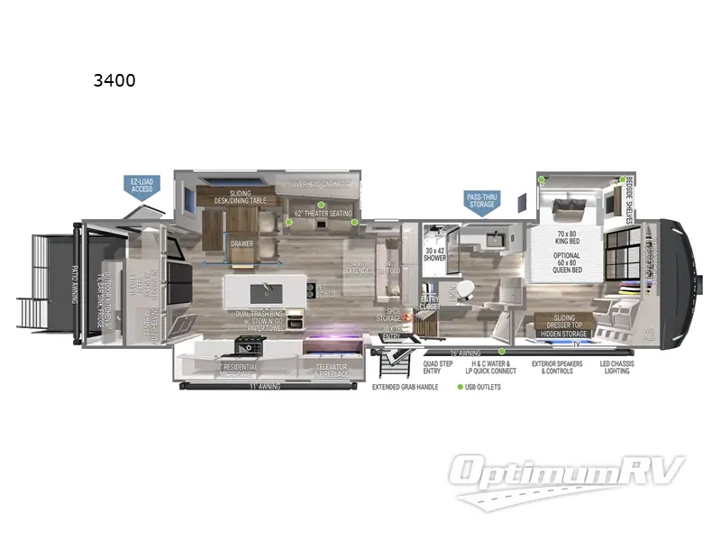 2025 Brinkley Model Z 3400 RV Floorplan Photo