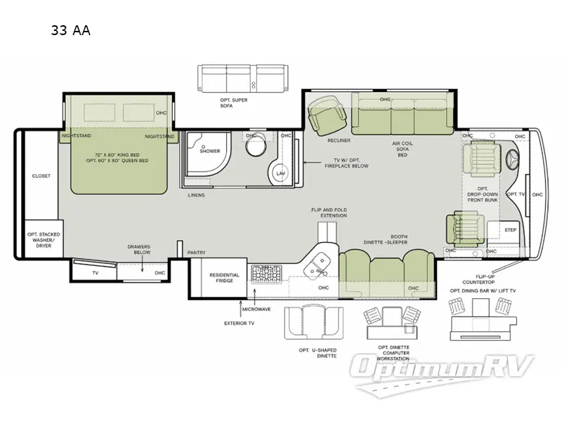 2023 Tiffin Allegro RED 360 33 AA Floorplan Photo