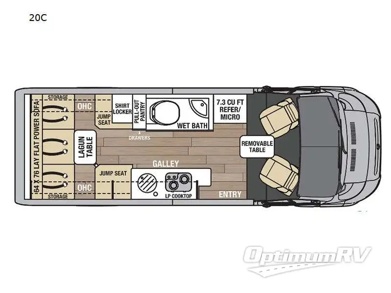 2023 Coachmen Nova 20C RV Floorplan Photo
