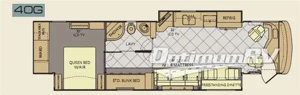 2012 Fleetwood Discovery 40G RV Floorplan Photo