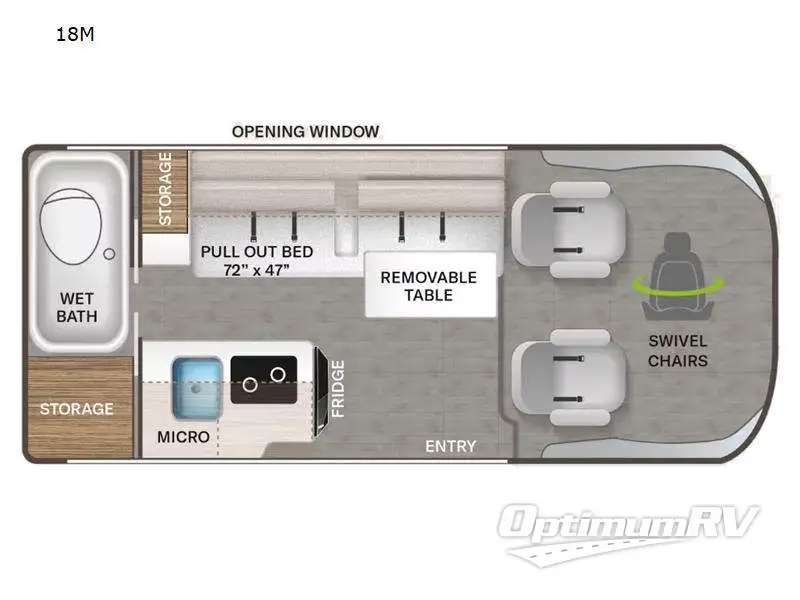 2023 Thor Scope 18M RV Floorplan Photo