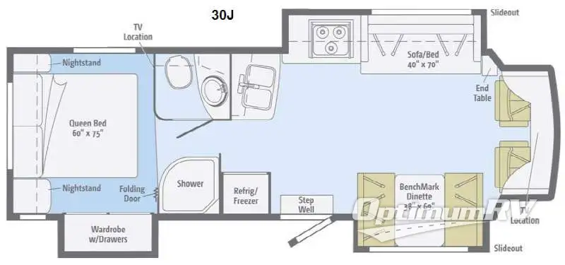 2014 Itasca Cambria 30J RV Floorplan Photo