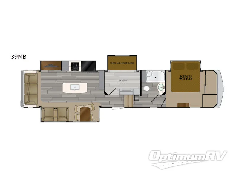 2018 Heartland Bighorn Traveler 39MB RV Floorplan Photo