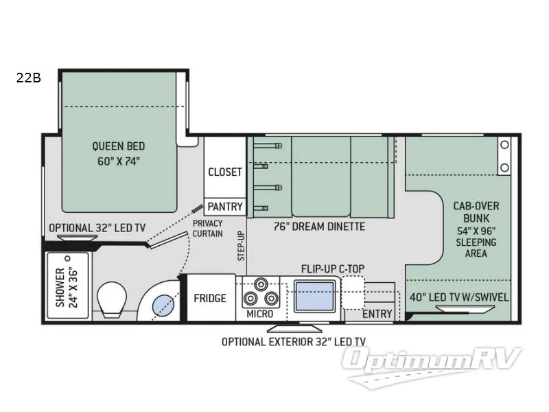 2019 Thor Four Winds 22B Floorplan Photo