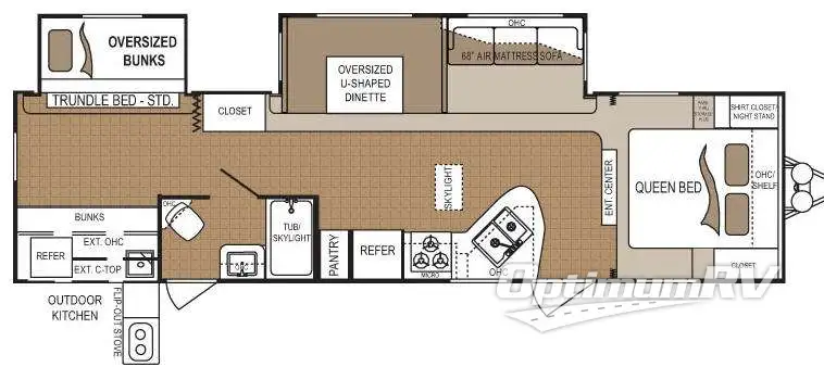2011 Dutchmen Four Winds 311BHDS Floorplan Photo