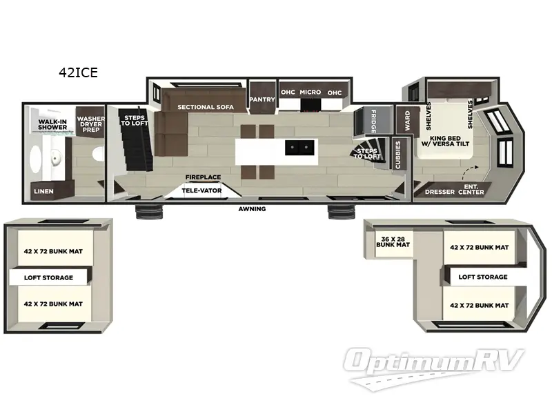2026 Forest River Wildwood Grand Lodge 42ICE Floorplan Photo