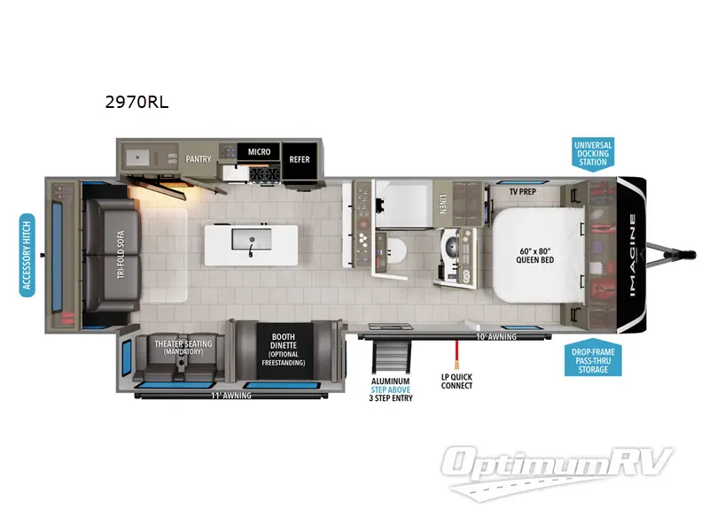 2026 Grand Design Imagine 2970RL RV Floorplan Photo