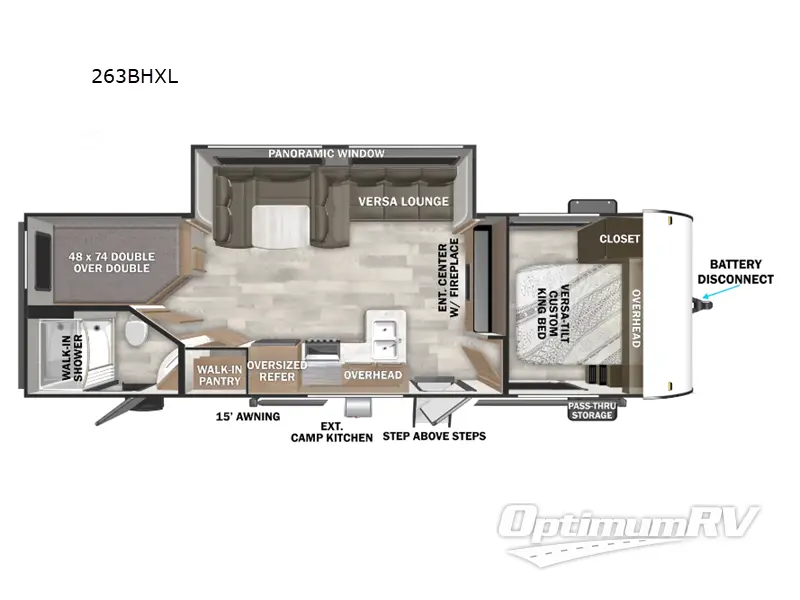 2025 Forest River Salem Cruise Lite 263BHXL RV Floorplan Photo