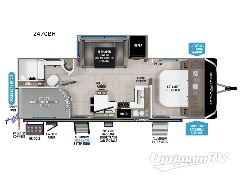 2026 Grand Design Imagine 2470BH RV Floorplan Photo