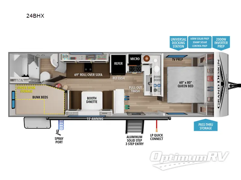 2026 Grand Design Transcend Xplor 24BHX RV Floorplan Photo