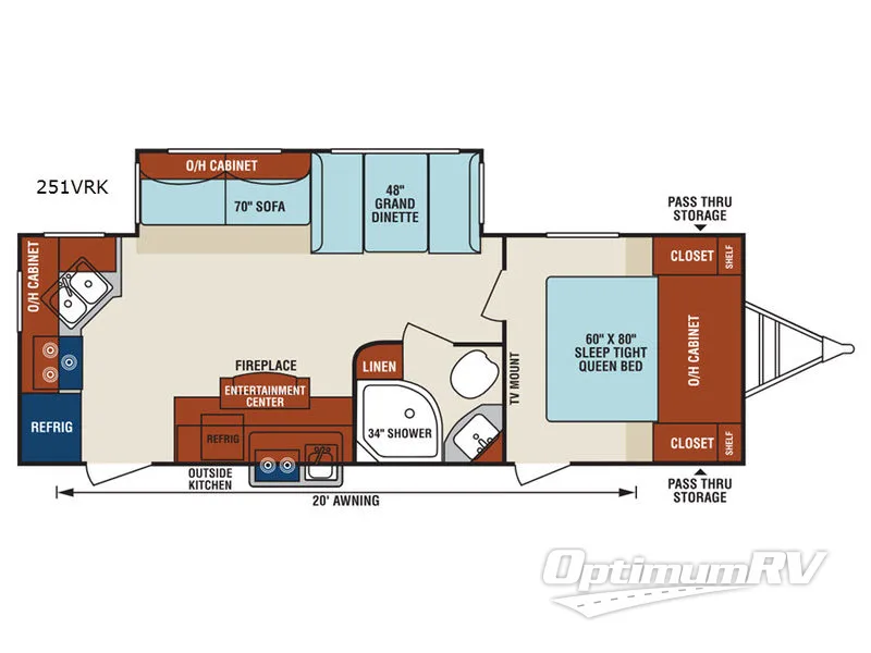 2018 Venture SportTrek 251VRK RV Floorplan Photo
