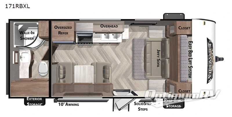 2020 Forest River Wildwood X-Lite 171RBXL RV Floorplan Photo