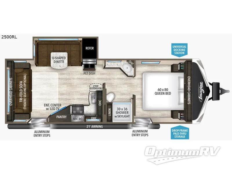 2017 Grand Design Imagine 2500RL RV Floorplan Photo