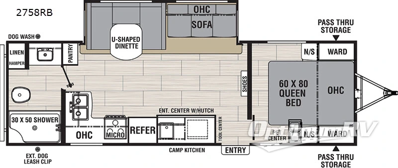 2019 Coachmen Spirit Ultra Lite 2758RB RV Floorplan Photo