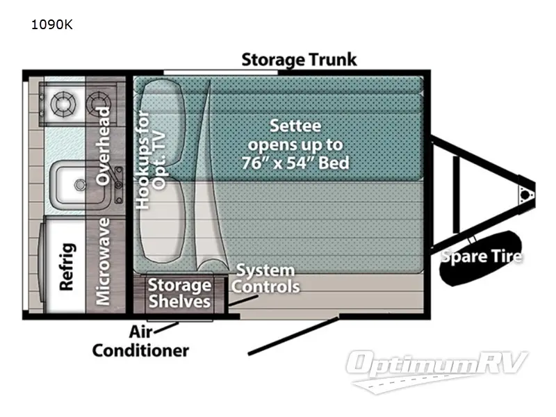 2024 Gulf Stream Trail Boss 1090K RV Floorplan Photo