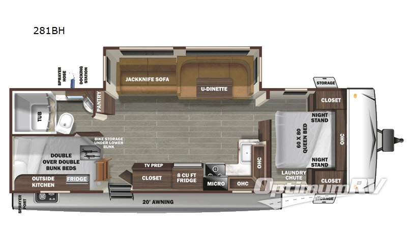 2020 Starcraft Super Lite 281BH RV Floorplan Photo