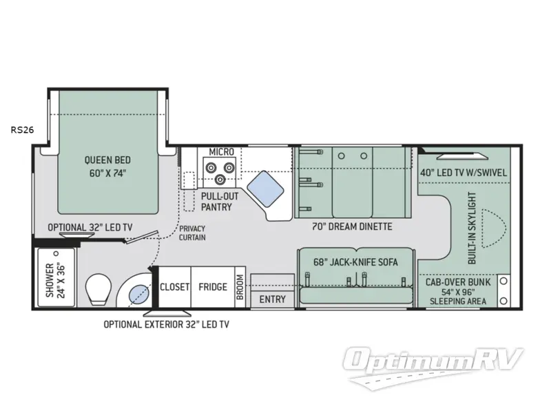 2018 Thor Quantum RS26 RV Floorplan Photo