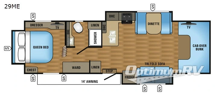 2017 Jayco Greyhawk 29ME RV Floorplan Photo