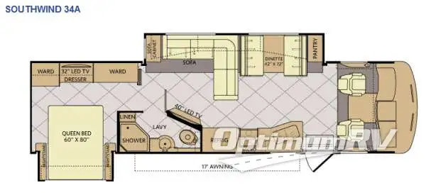2014 Fleetwood Southwind 34A Floorplan Photo
