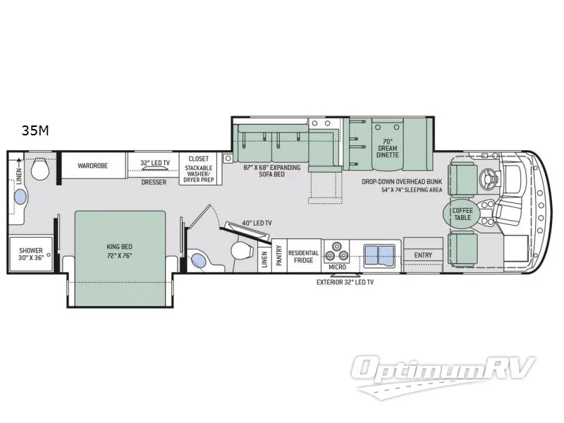 2018 Thor Windsport 35M Floorplan Photo