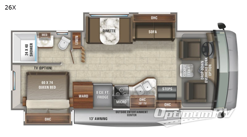 2021 Jayco Alante 26X Floorplan Photo