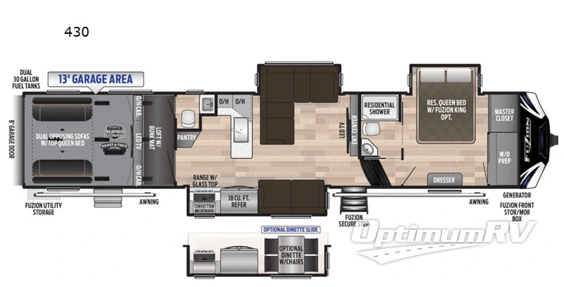 2020 Keystone Fuzion 430 Floorplan Photo