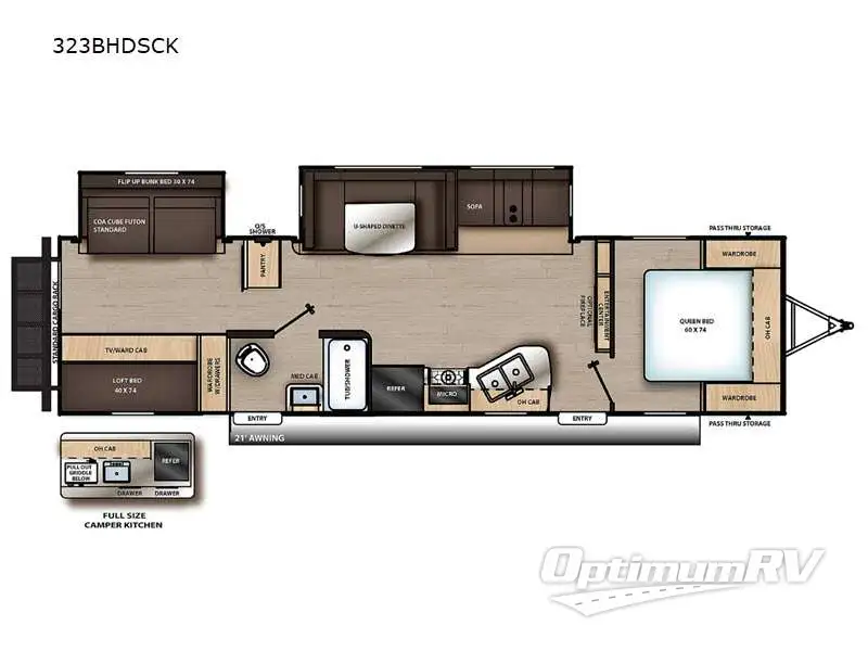 2022 Coachmen Catalina Legacy 323BHDSCK RV Floorplan Photo