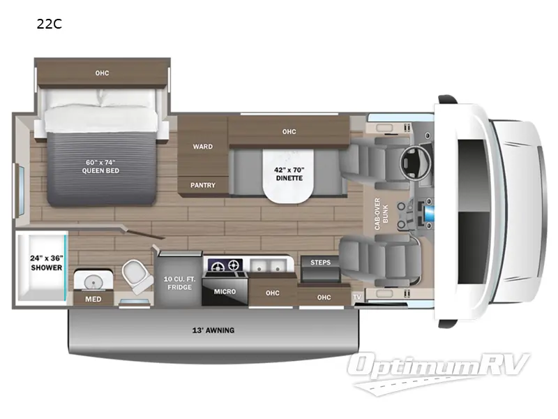 2024 Entegra Odyssey SE 22C RV Floorplan Photo