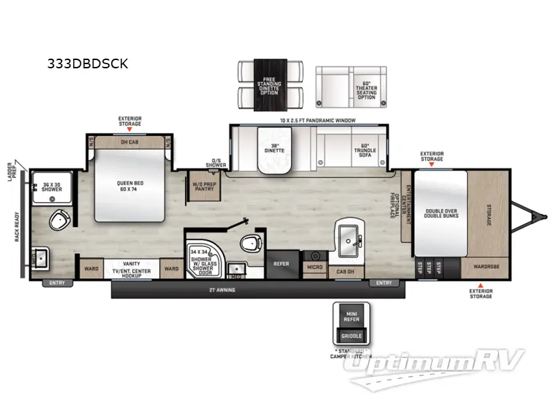 2026 Coachmen Catalina Legacy Edition 333DBDS RV Floorplan Photo