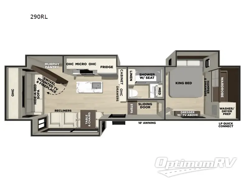 2027 Forest River Cedar Creek 290RL RV Floorplan Photo