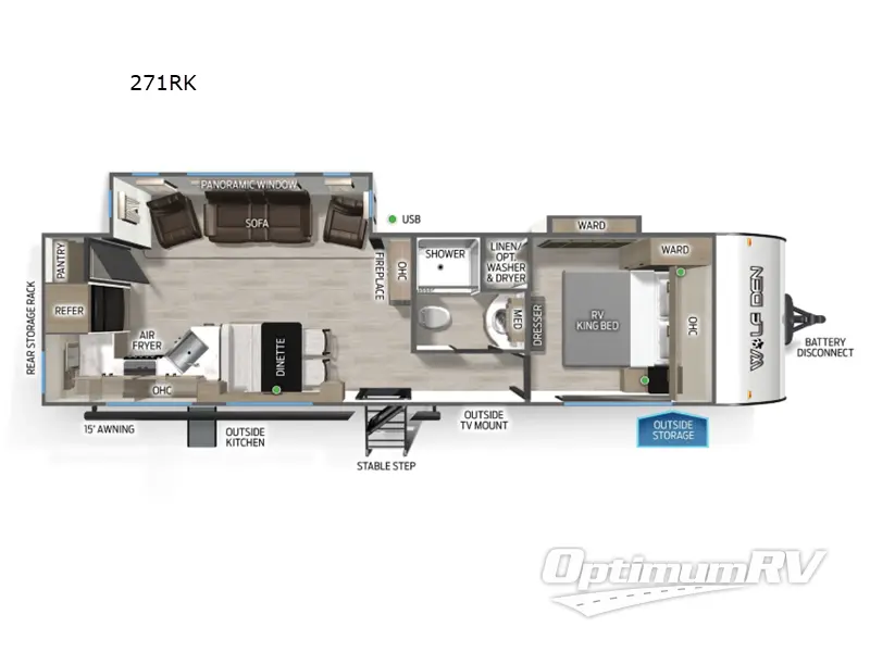 2026 Forest River Cherokee Wolf Den 271RK Floorplan Photo