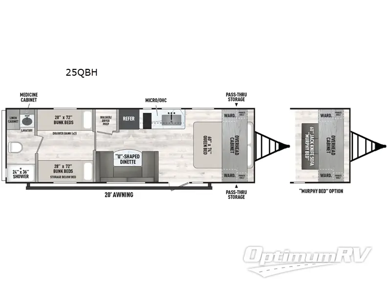 2025 Coachmen Clipper 5K Series 25QBH Floorplan Photo