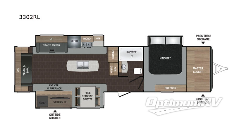 2019 Dutchmen Atlas 3302RL Floorplan Photo