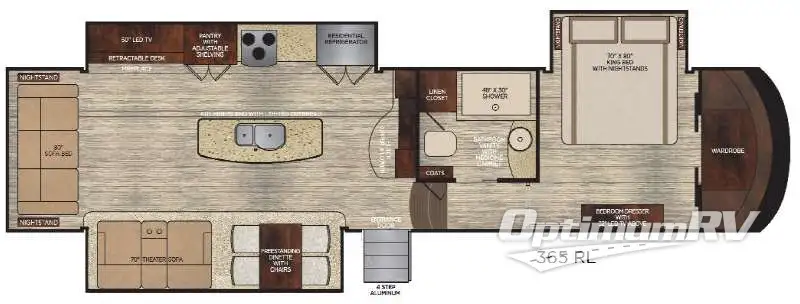 2016 VanLeigh Vilano 365RL Floorplan Photo