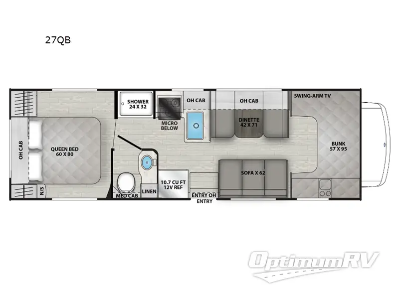 2025 Coachmen Freelander 27QB RV Floorplan Photo
