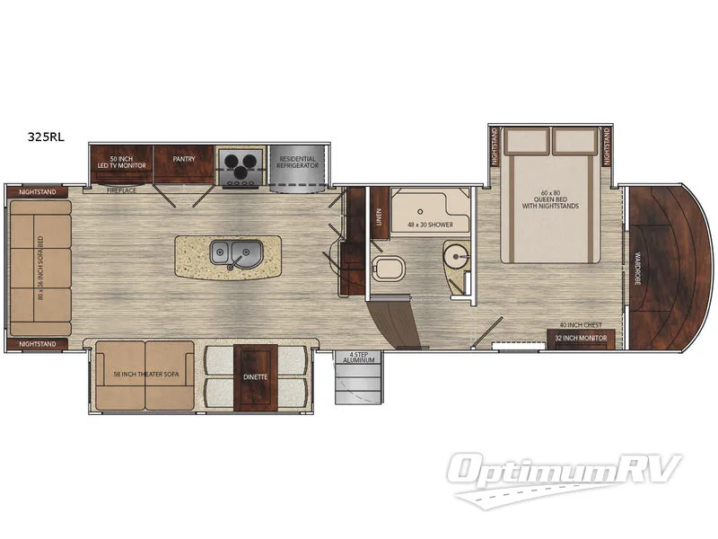 2017 VanLeigh Vilano 325RL RV Floorplan Photo