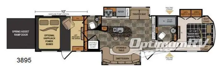 2013 Dutchmen Voltage V3895 Floorplan Photo