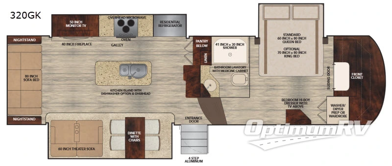 2018 VanLeigh Vilano 320GK Floorplan Photo