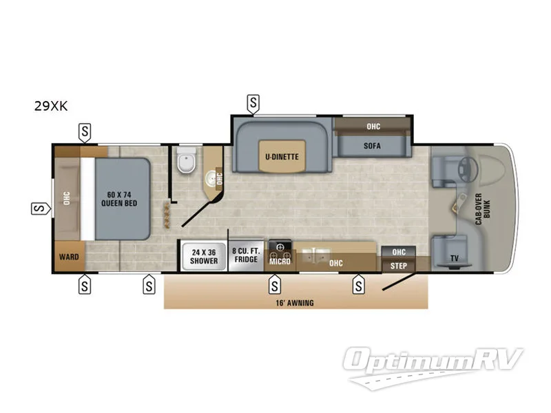 2019 Jayco Redhawk 29XK RV Floorplan Photo