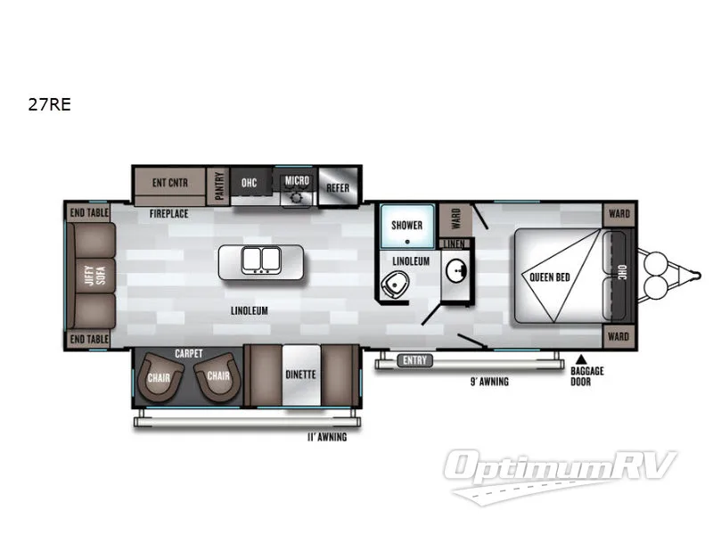 2019 Forest River Salem 27RE RV Floorplan Photo