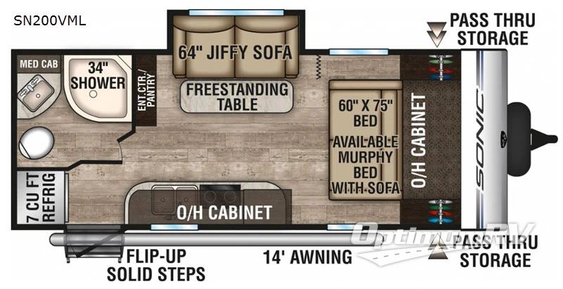 2019 Venture Sonic SN200VML Floorplan Photo