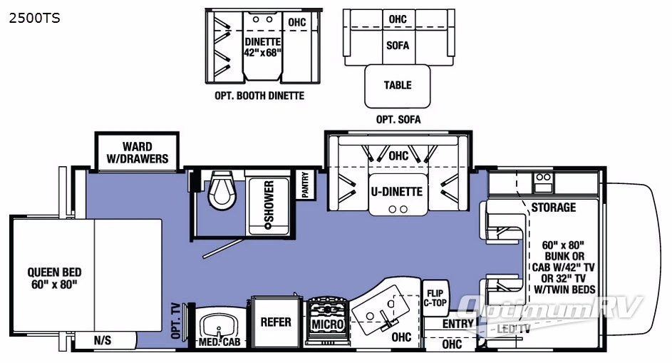 2017 Forest River Sunseeker 2500TS Ford RV Floorplan Photo