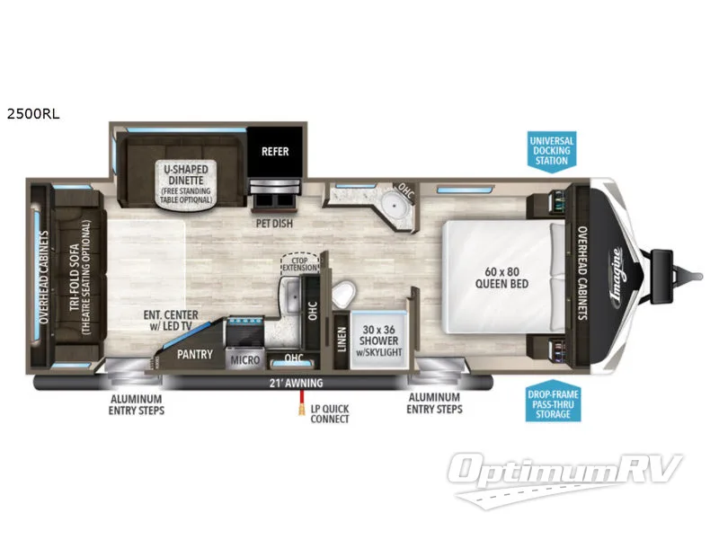 2019 Grand Design Imagine 2500RL RV Floorplan Photo