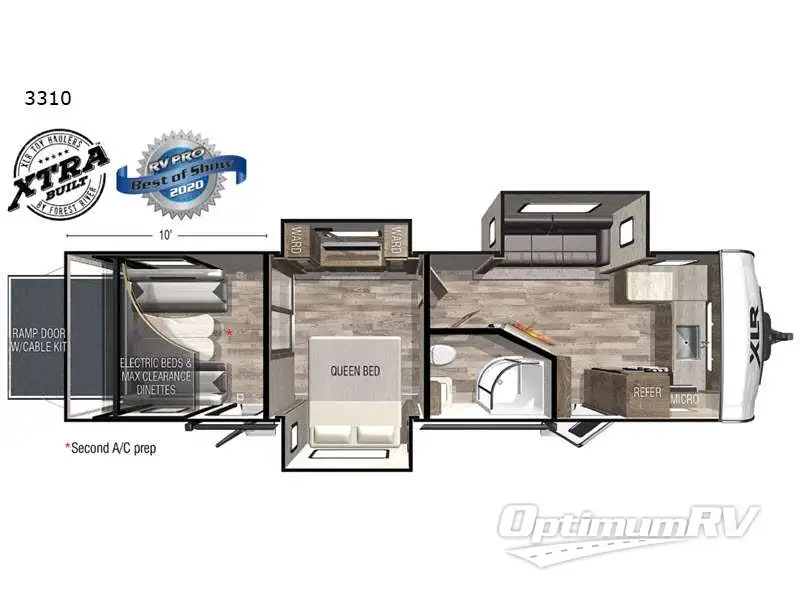 2021 Forest River XLR Hyper Lite 3310 RV Floorplan Photo