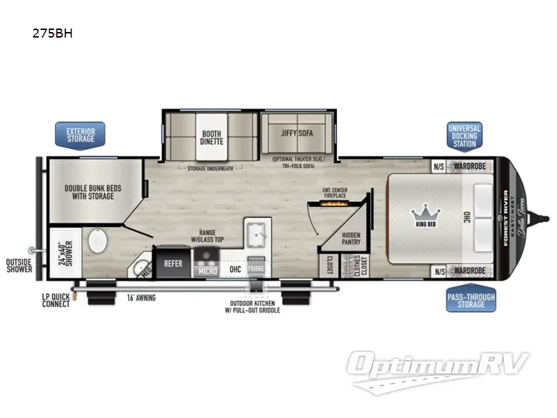 2026 East To West Della Terra 275BH Floorplan Photo